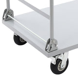 2000lbs Industrial Silver Flat Dolly Cart Heavy-Duty Iron Hand Truck