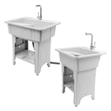 Freestanding Laundry Sink with Storage Shelf Multifunctional Utility Sink for Pet Bath