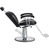 Black PU Material Hydraulic Reclining Barber Chair Sn S