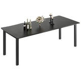 Rectangular Dining Table for 6-8 15mm Thick Metal Frame Wave Edge Dinner Tables