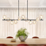 11-Light Linear Chandelier Bubble Chandelier Height Adjustable Chandeliers for Dining