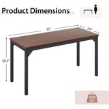 4.5ft Conference Table Set for 2, 55 x 24 Large Meeting Room Desk with Heavy Duty Steel Frame, Ideal for Office