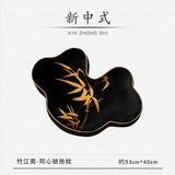 Creative Backside Cushion Emboidery Pillow Bamboo Retro Decorative Pillow Cover For Sofa Chair Bedding Fan Cushion