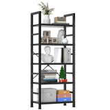JHK 5 Tier Wooden Display Bookshelf Storage Standing Shelf Stable Frame Graduated Shelves for Organized Display