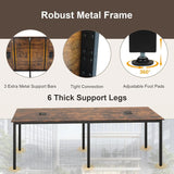 8 FT Conference Table 95x48 Inch Office Desk Heavy Duty Metal Frame
