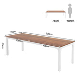 Tribesigns Dining Table for 6-8 People, 200cm Large Narrow Long Rectangular Kitchen Dinner Table