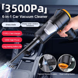 6 In 1 Blowing Suction Car Cleaner Type-C Rechargeable Electric for Car