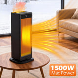 1500W Electric Heater Portable Tabletop Space Heater Household 3D Flame