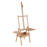 Large Wood H-Frame Easel W/ Storage Tray Adjustable Artist Easel Stand with Artist Storage Drawer