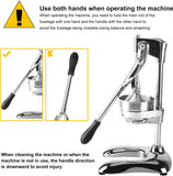 Heavy Duty Manual Citrus Juicer with U-Shaped Base, Stainless Steel Hand Press for Oranges