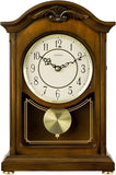 Wooden Mantel Clock TCW004DB Pendulum for Fireplace, Table, Bedroom