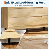 6 Drawers Dresser for Bedroom, 47" with Large Wood Storage for Hallway