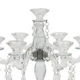  European Glass Candle Holder 7-Arm Candlestick for Holiday & Home Decor