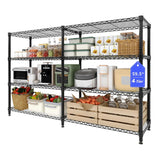 Heavy Duty Storage Shelves 4/5 Tiers Metal Shelving Unit Adjustable Organization Pantry Shelves