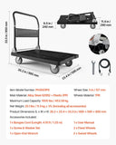 Foldable Push Cart Dolly, 1000 lbs Capacity, Folding Platform Truck with Swivel Wheels
