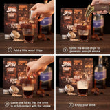 Whiskey Smoker Kit with Torch and Wood Chips, Cocktail Smoker for Old Fashioned