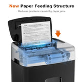 Office paper shredder, heavy-duty home office use, metal body