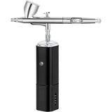 Casubaris cordless portable airbrush kit with compressor rechargeable and replaceable auto stop