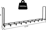 12FT Firewood Rack Outdoor Heavy Duty with Cover for Log Storage, Black