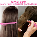 GOIPLE 2 in1 Electric Hot Comb Hair Straightener Brush Fast Heating Flat Iron Styling Brush Wig Kit with