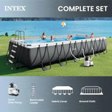 Above Ground Swimming Pool for Backyard, Steel Frame,24 ft x 12 ft x 52 in
