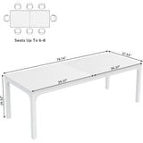Large 6.5ft Conference Room Table, 78.74" W x 27.56" D Office Meeting Desk for Boardroom