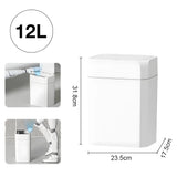 12/16L Smart Sensor Trash Can Bathroom Anti odor Automatic Trash Bin For Toilet