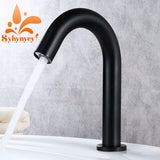 Suguword Chrome Infrared Sensor Basin Sink Faucet Touchless Automatic Touch Free Water Saving Sensor Deck Mount Sense Mixer Tap