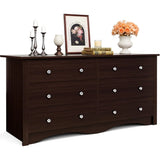 JUMMICO Dresser for Bedroom, 6 Wood Dresser Drawers For Bedroom