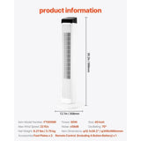 Tower Fan, 22 ft/s for Indoors with 3 Speeds, 4 Modes, 12H Timer, Portable
