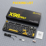 ATTACK SHARK X98PRO Wireless Mechanical Keyboard, Gasket Hot Swappable, PBT Keycaps, LED matrix screen,4000mAh