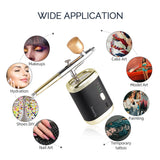 30Psi High Pressure 3 Levels Portable Airbrush For Nails Art Paint Facial Makeup Cake Pastry Painting
