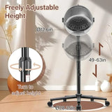 Salon and home use hooded hair dryer with adjustable height, stainless steel construction,