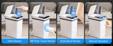 2 Pack 12L & 18L Bathroom Automatic Trash Can Touchless Motion Sensor Garbage Can with Lid for Bedroom