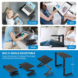 Laptop Table Stand and Lap Desk Adjustable Riser Portable with Mouse Pad