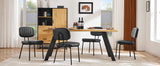 JHK Faux Leather Modern Dining Chairs Set of 2 Ergonomic Lumbar Support Foam Sponge Cushion Seat