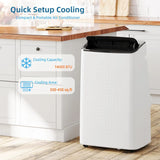 4-in-1 Portable AC with Dehumidifier, Quiet Cooling for 550-750 Sq.Ft.
