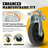 Platform Truck Flat Push Cart, 2500LBS Weight Capacity, Dolly Heavy Duty Hand Trucks with 360 Degree