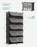 SONGMICS Shoe Rack, 10 Cubes With Doors, 40 Pair For Bedroom, Entryway