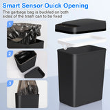 2 Pack 12L & 18L Automatic Trash Can Bathroom Touchless Motion Sensor Garbage Can