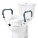 SucceBuy Raised Toilet Seat 5" Height Raised 350 lbs Weight Capacity for Round &Elongated