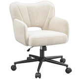 Vanity Chair with Wheels & Back,Vanity Chair Adjustable Height Comfy Desk Chairs for Makeup