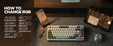 YUNZII B75 PRO 82-Key Wireless Mechanical Gaming Keyboard
