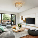 VETRULUS Luxury Crystal Chandelier Lustre Design Gold Modern Led Ceiling Light