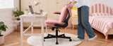 TCGBKAF Pink Criss Cross Chair with Wheels&Flip-Up Arms