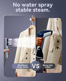Jack ＆ Rose Travel Steamer for Clothes,100-220V Portable Iron,15s Heat Up,Steamer ＆ Iron 2 In 1, Travel Size,Large Ceramic Heat Panel