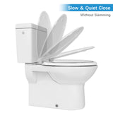 Elongated Toilet Seat with Built in Potty Training Seat Magnetic Kids Seat and Cover, Slow Close Fits