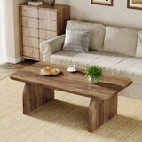 Tribesigns Farmhouse Rectangular Coffee Table, 47.24-Inch w/ Sturdy Base