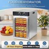 Stainless Steel Food Dehydrator 1200W 12 Trays Digital Temp Control Timer