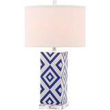 27-in Light Blue Bedroom Living Room Office Desk Nightstand Table Lamp
